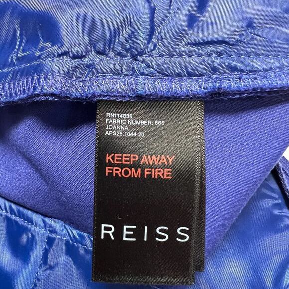 REISS Joanna Straight Tailored Trousers SIZE 4 Royal Blue Stretch Dress Pants - Picture 4 of 10